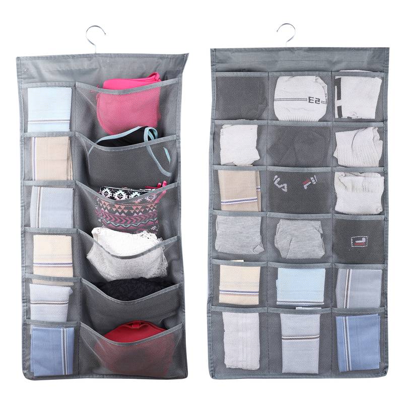 NFI essentials   Double Sided 30 Pockets Clear Hanging Bag for Storage Organizer
