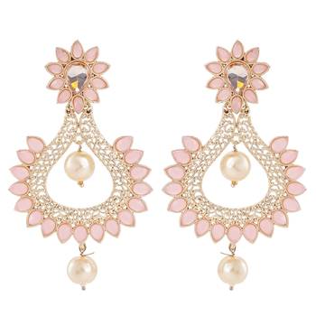 Brown crystal earrings 1