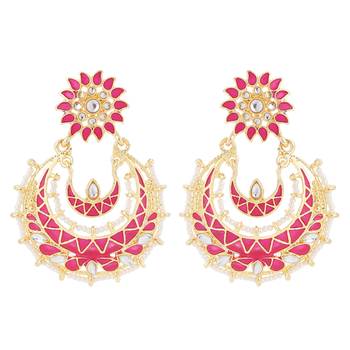 Pink  crystal earrings 1