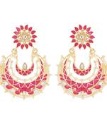 Pink  crystal earrings