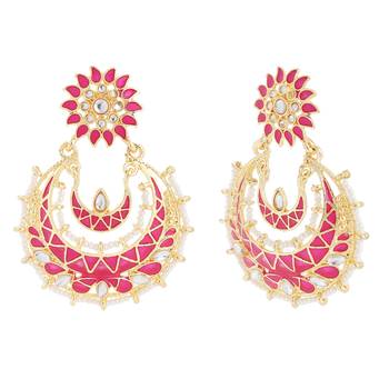 Pink  crystal earrings 3