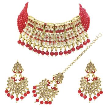 Red crystal necklace-sets 2