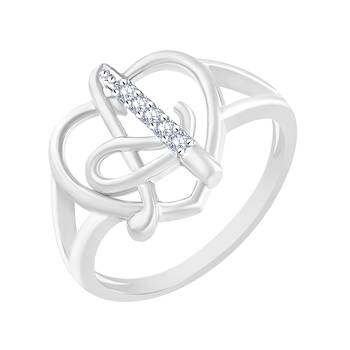 Heart Initial Alphabet Letter 'A' Ring for Women and Girls 1