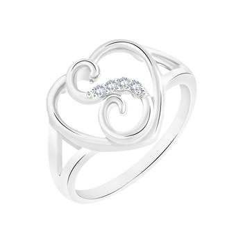 Heart Initial Alphabet Letter 'S' Ring for Women and Girls 1