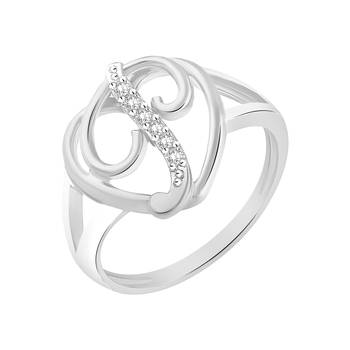Heart Initial Alphabet Letter 'P' Ring for Women and Girls 1