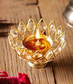 BK Creation Lotus Shape Crystal Akhand Diya 