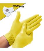 iLife Chemical Resistant Latex Rubber Gloves Heavy Duty Industrial Glove for Lab  Safety & Construction Job   Yellow