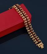 Designe Gold Plated Beads Rudraksha Bracelet   For Boys Men