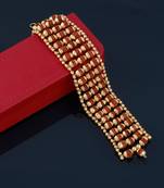 Designer  Gold Plated Beads Rudraksha Bracelet   For Boys Men