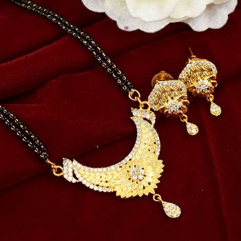 Designer Gold Plated Mangalsutra Set 1