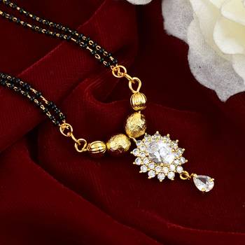 Traditional Gold Plated CZ Mangalsutra 1