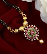 Traditional Ruby Green CZ Mangalsutra