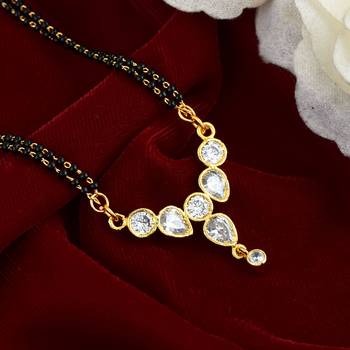Stylish Gold Plated CZ Mangalsutra 1