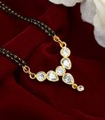 Stylish Gold Plated CZ Mangalsutra