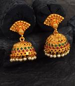 Traditional Peacock Inspired South-Indian Jhumka