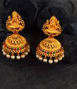 Traditional Laxmi Temple South Indian Jhumka Earrings