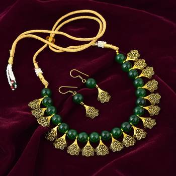 Antique Gold Plated Necklace Set 1