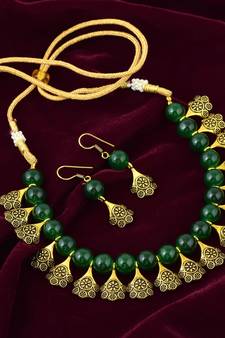 Antique Gold Plated Necklace Set