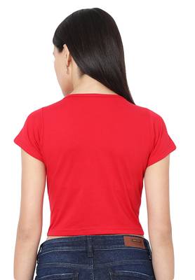 Red Cotton stitched plain  Blouse 2