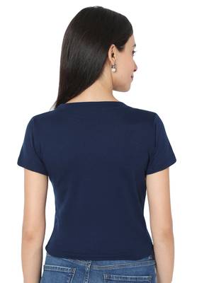 blue Cotton stitched plain  Blouse 2