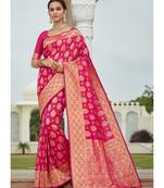 Magenta Party Wear Designer Art Silk Saree with blouse