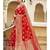 Red Party Wear Designer Karwa Chauth Saree with blouse