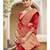 Red Party Wear Designer Karwa Chauth Saree with blouse