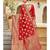 Red Party Wear Designer Karwa Chauth Saree with blouse