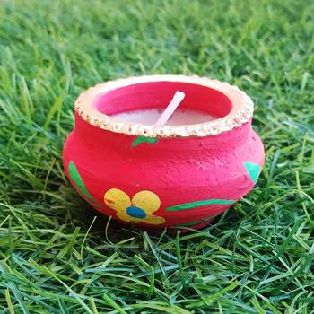 BK Creation Diya Set for Any Kind of Festival-Diwali | Matkii Shaped | Home Decoration | Multicolour (Set of 12 Pcs.) 5