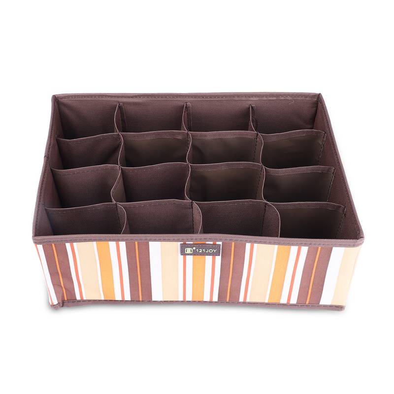 NFI essentials Foldable Cloth Standard Storage Box 16 slots Cube Basket Bins