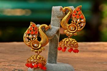 Orange earrings 1