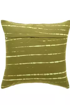 Mezposh Artsy Green Cotton Block Print TieDye Texture Cushion Cover  Set of 5