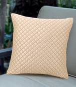 Rasta Collection by Mezposh : Cream Satin Harlequin Quilted Cushion Cover (16x16in)