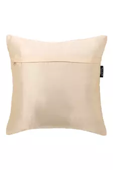 Rasta Collection by Mezposh : Cream Satin Harlequin Quilted Cushion Cover (16x16in)