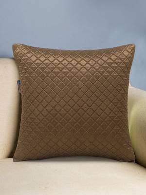 Rasta Collection by Mezposh : Mehandi Green Satin Harlequin Quilted Cushion Cover (16x16in) 1