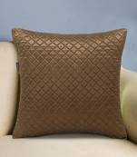 Rasta Collection by Mezposh : Mehandi Green Satin Harlequin Quilted Cushion Cover (16x16in)