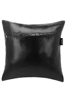 Rasta Collection by Mezposh : Glossy Black Polyester Harlequin Quilted Cushion Cover (16x16in)