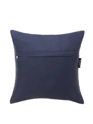 Rasta Collection by Mezposh : Matte Black Polyester Harlequin Quilted Cushion Cover (12x12in) 2