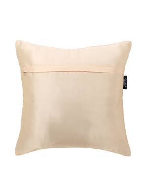 Rasta Collection by Mezposh : Cream Satin Harlequin Quilted Cushion Cover (16x16in) Set of 2 2