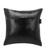 Rasta Collection by Mezposh : Glossy Black Polyester Harlequin Quilted Cushion Cover (16x16in) Set of 2