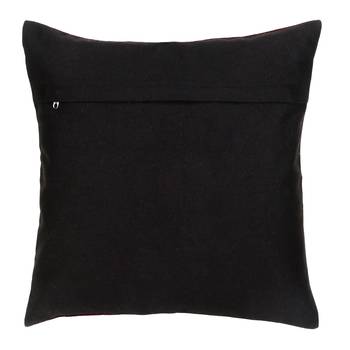 Mezposh Droplet Wine Cotton Velvet Solid Self Design Tasselled Cushion Cover (16"X16") 2