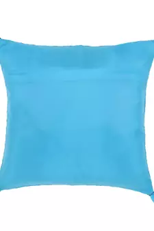Mezposh Rasta Blue Polyester Quilted Geometric Tasselled Cushion Cover (12"x12")