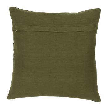 Mezposh Nomad Green & Multi Cotton Canvas Camouflage Print Cushion Cover (16"x16") 2