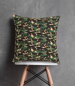 Mezposh Nomad Multi Cotton Canvas Camouflage Print Cushion Cover (16"x16")