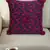 Mezposh Nomad Pink & Black Polyester Jacquard Quirky Pompom Cushion Cover (16"x16")