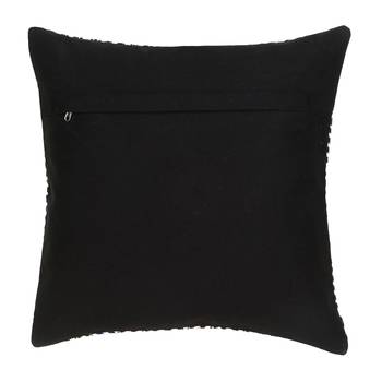 Mezposh Acoustic Natural & Multi Cotton Jacquard Textured Cushion Cover (16"x16") 2