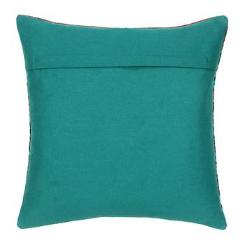Mezposh Stave Navy & Multi Acrylic Jacquard Textured Cushion Cover (16"x16") 2