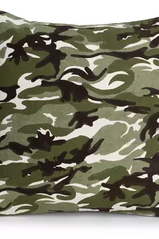 Mezposh Nomad Green & Multi Cotton Canvas Camouflage Print Cushion Cover (16"x16") (Set of 2)