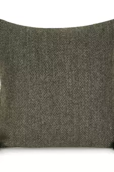 Mezposh Motley Grey Wool Solid Self Design Pompom Cushion Cover (16"x16") (Set of 2)
