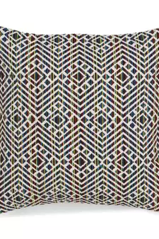 Mezposh Acoustic Natural & Multi Cotton Jacquard Textured Cushion Cover (16"x16") (Set of 2)